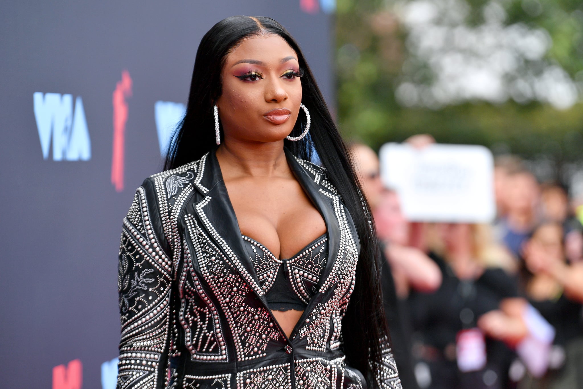NEWARK, NEW JERSEY - AUGUST 26: Megan Thee Stallion attends the 2019 MTV Video Music Awards at Prudential Centre on August 26, 2019 in Newark, New Jersey. (Photo by Dia Dipasupil/Getty Images for MTV)