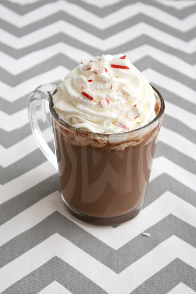 Slow-Cooker Peppermint Bark Hot Chocolate