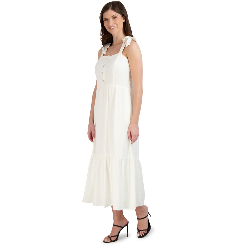 A Daytime Dress: Sandra Darren Sleeveless Tiered Maxi Dress