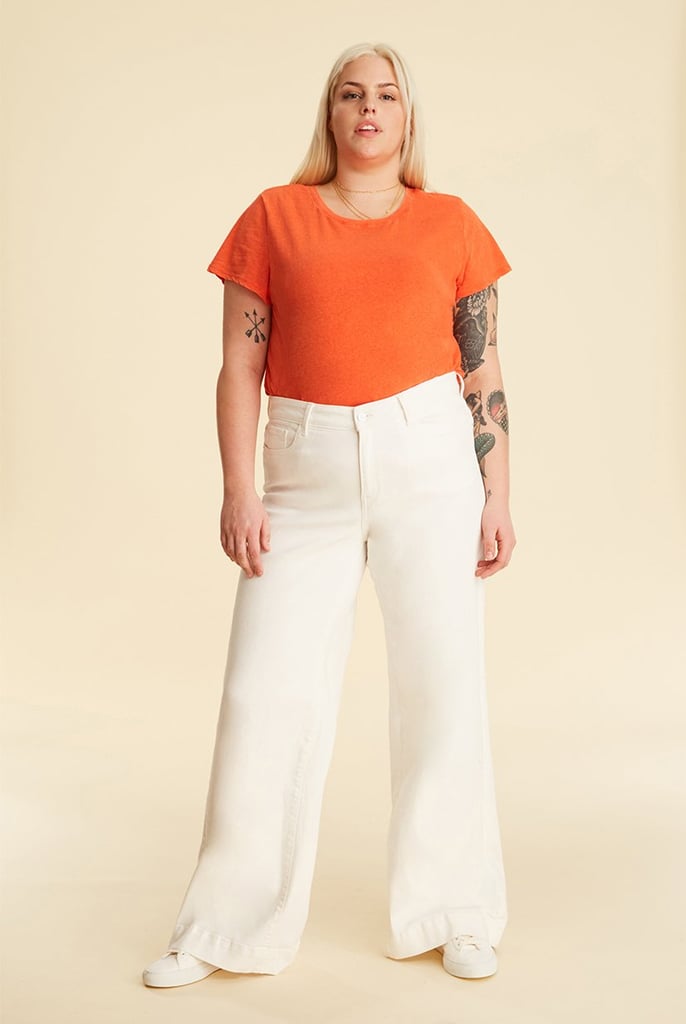 Warp and Weft NCE Plus Wide Leg in White