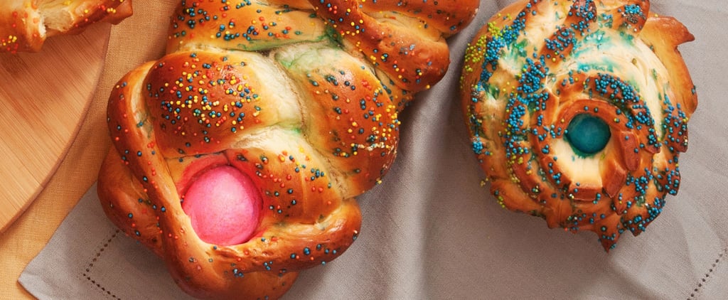 Easter Bread With Colored Eggs