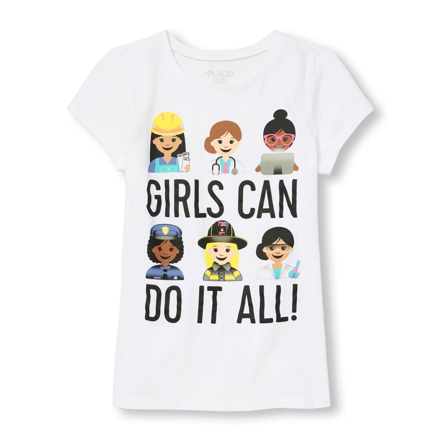 "Girls Can Do It All" Emoji Graphic Tee