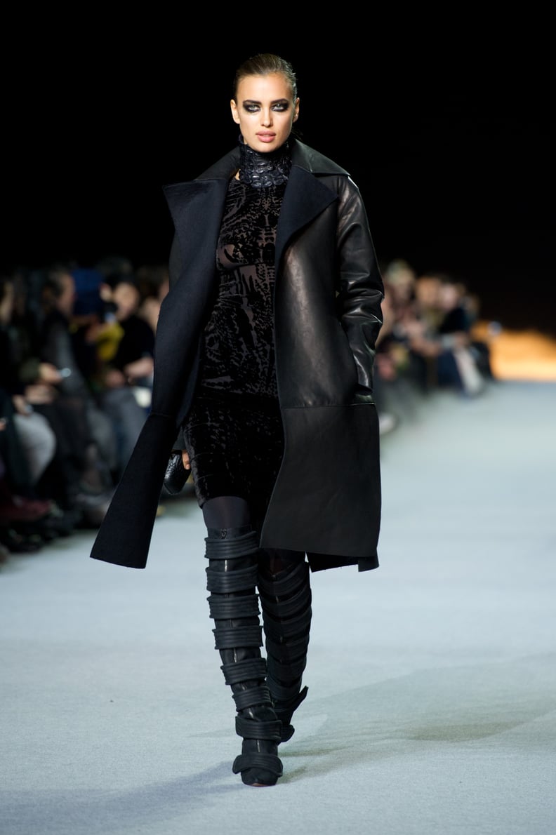 March 2012: Irina Shayk Models in Kanye West's Yeezy Fashion Show