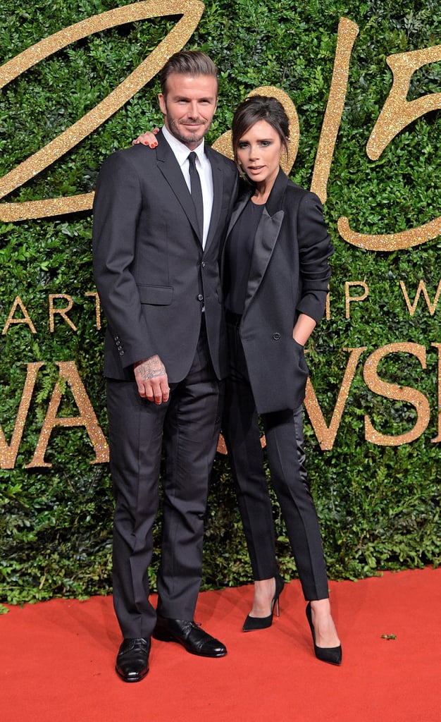 David and Victoria Wear Double Suits in 2015