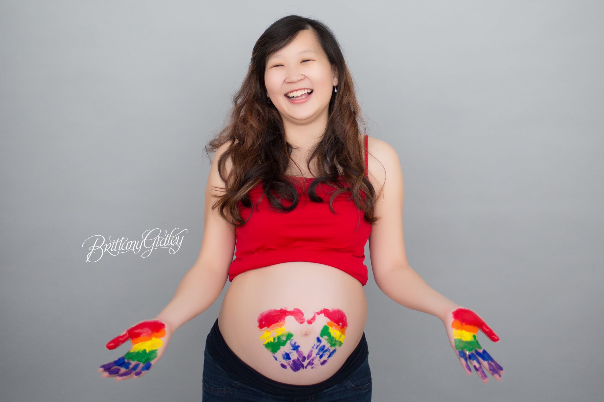 Some Finger Paint Fun 16 Creative Rainbow Baby Pregnancy