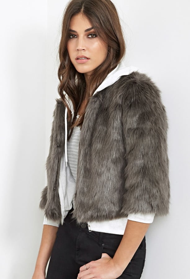 Forever 21 Cropped Faux Fur Coat ($53) | Fall Coat Trends 2015 ...
