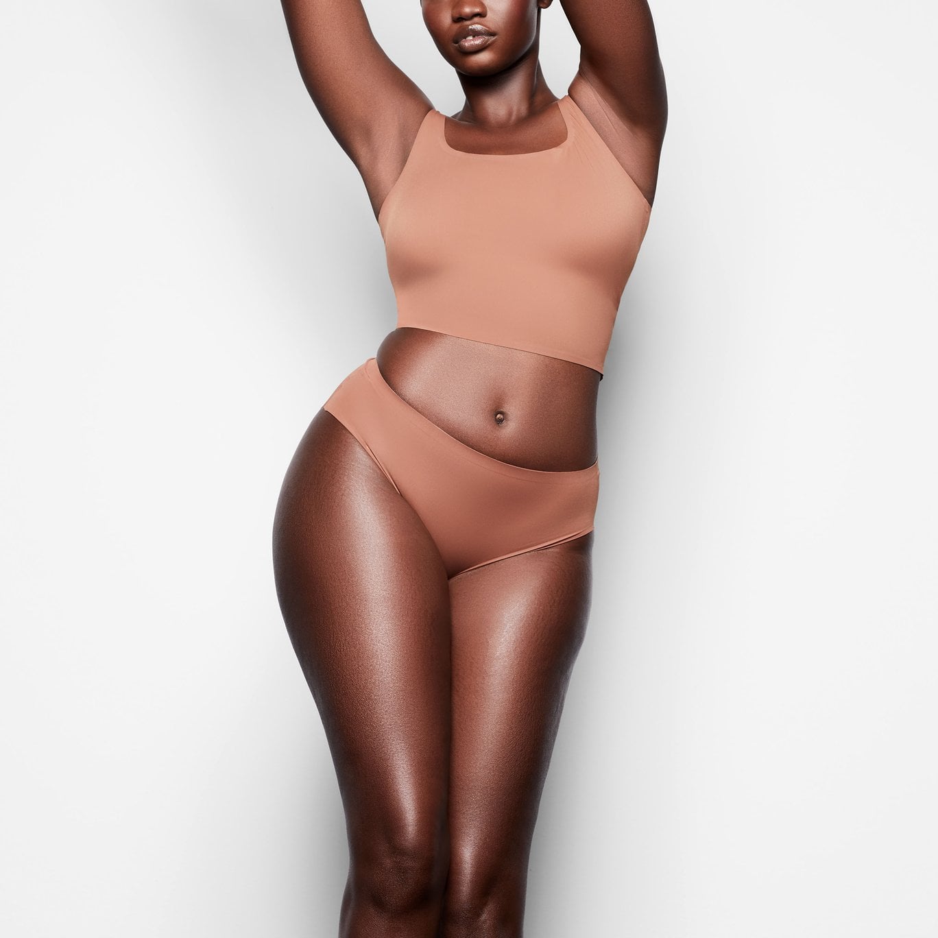 Skims Smooth Essentials Tank - Cocoa, Kim Kardashian's New Skims Smooth  Essentials Collection Promises an Invisible Look and Feel
