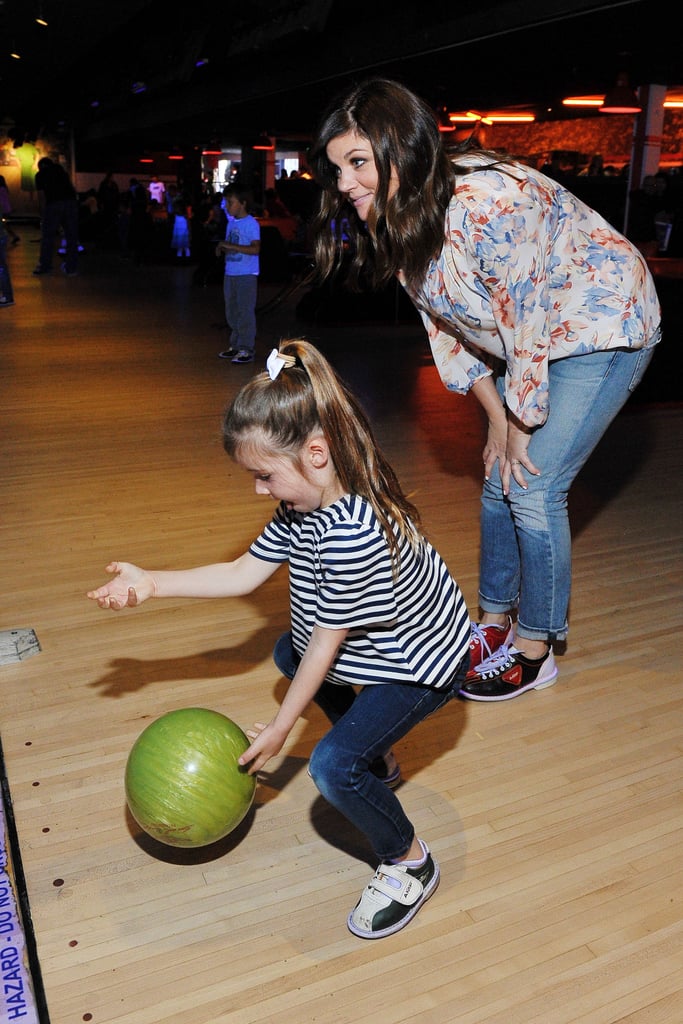 Tiffani Thiessen and Daughter at Bowling Event in LA 2016