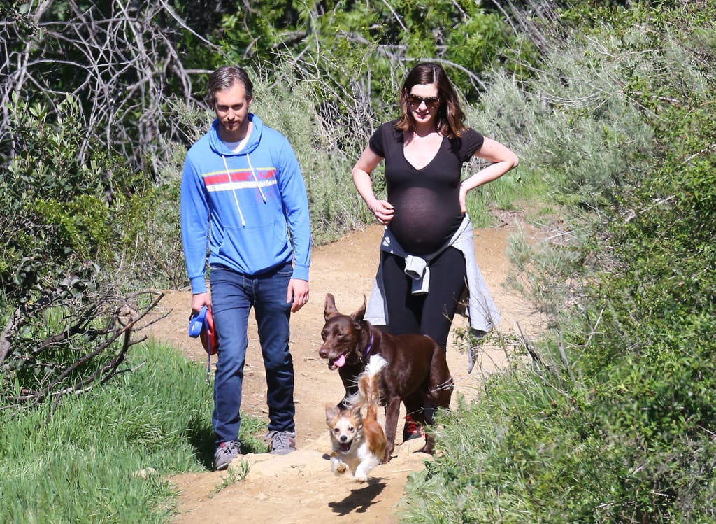 Anne Hathaway and Adam Shulman Out in LA March 2016