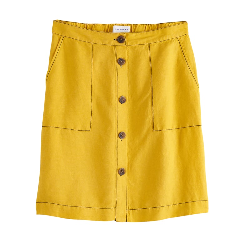 POPSUGAR Button-Up Mini Skirt
