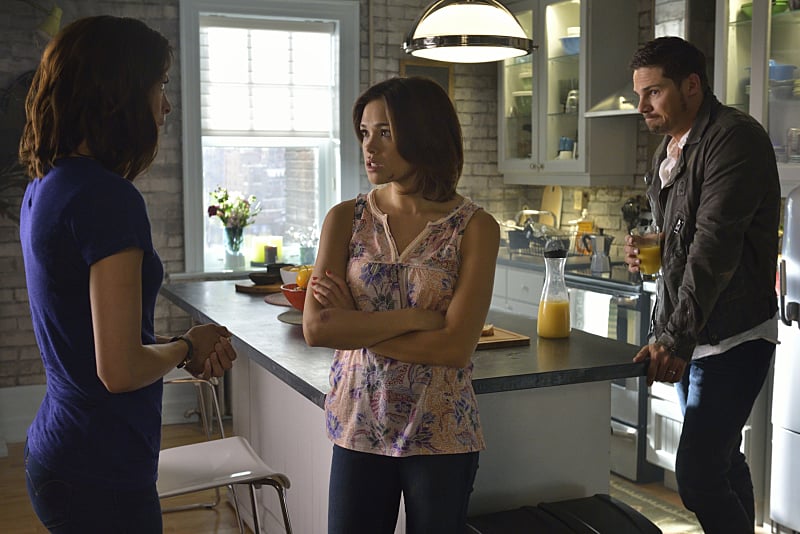 Kristin Kreuk as Catherine, Nicole Gale Anderson as Heather, and Jay Ryan as Vincent.
