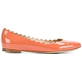 chloe patent leather flats