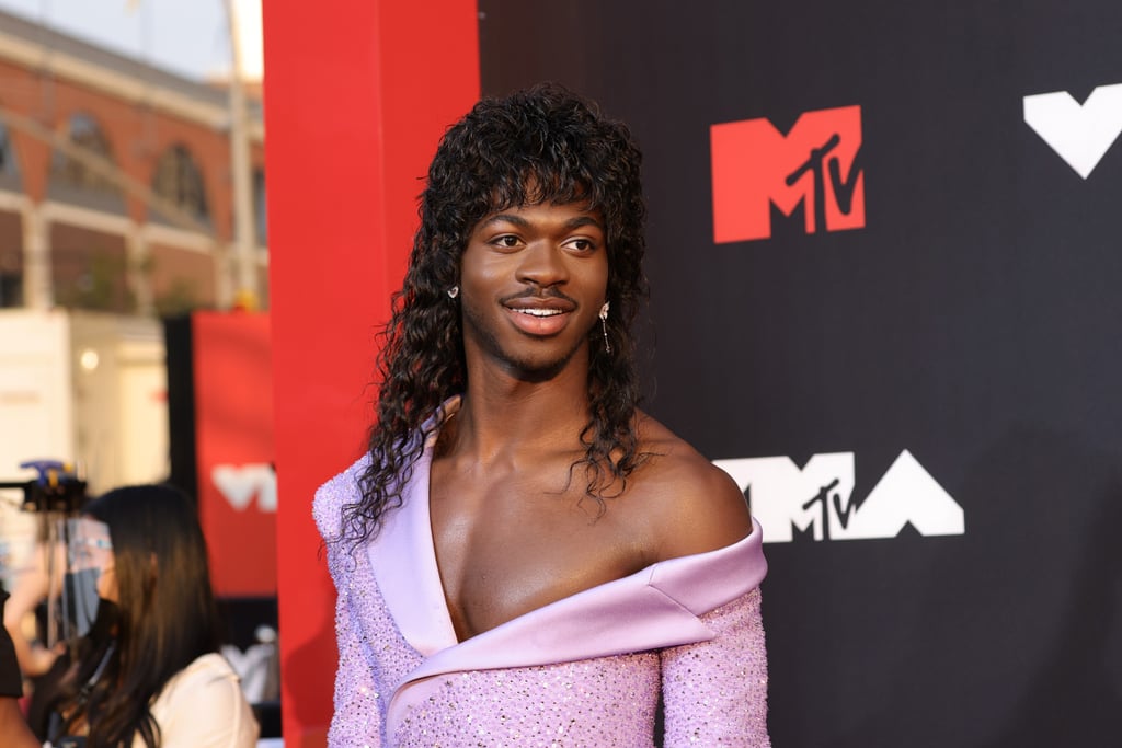See Lil Nas X's Lilac Atelier Versace Pantsuit at the VMAs