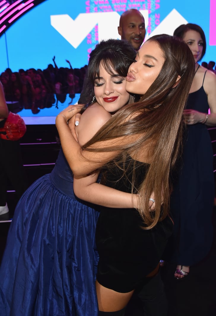 Ariana Grande and Camila Cabello at the 2018 MTV VMAs