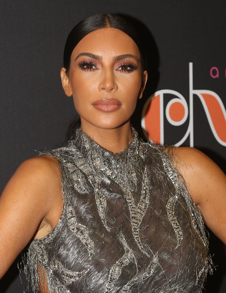 Kim Kardashian Silver Dress at The Cher Show December 2018