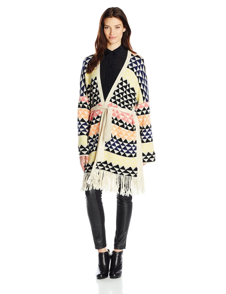 Mara Hoffman Triangle Fringed Poncho Sweater