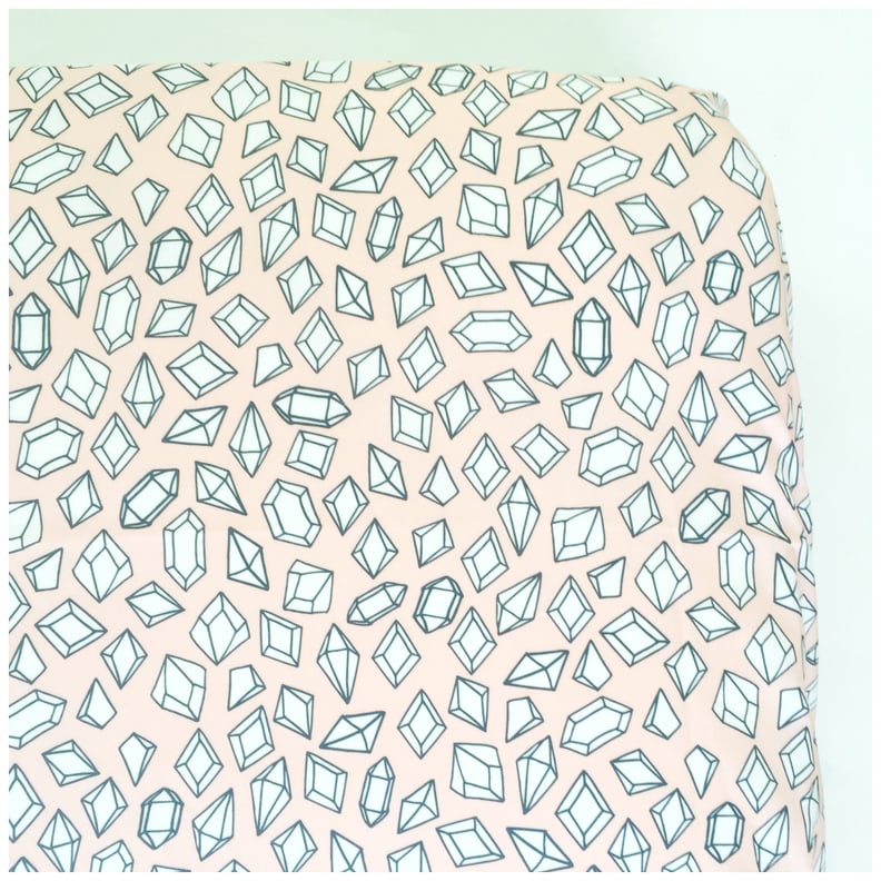 Madly Wish Diamond Print Crib Sheet