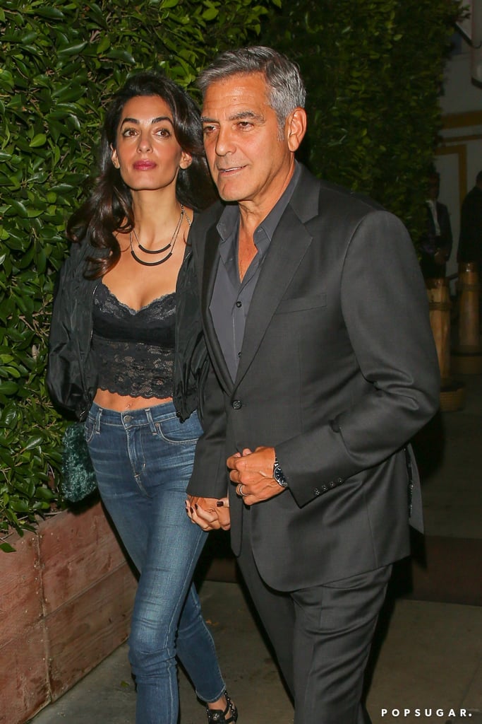George Clooney on Double Date With Cindy Crawford Oct. 2016
