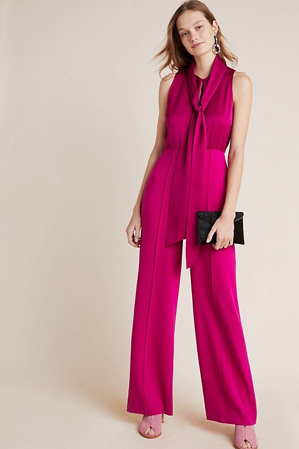 Diane von Furstenberg Virginie Neck-Tie Jumpsuit