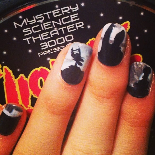 When heckling a bad movie from your living room couch isn't enough, add the robots of Mystery Science Theater — to your nails ($10 for the set) — and have some backup!