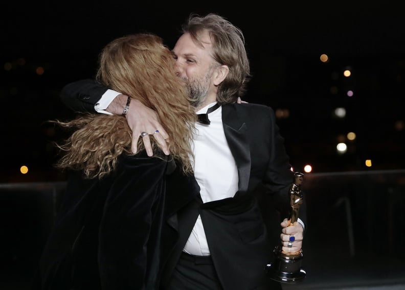 Marine Delterme and Florian Zeller at the 2021 Oscars