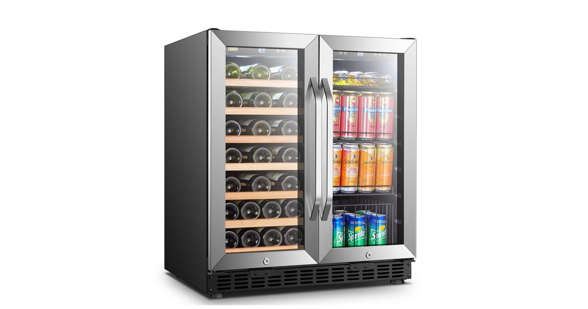 33 bottle and 70 can dual cheap zone freestanding wine and beverage refrigerator