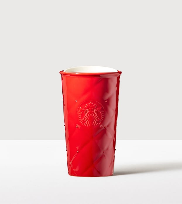 Red Quilted Double Wall Traveler Adorned With Swarovski Crystals ($45, originally $75)