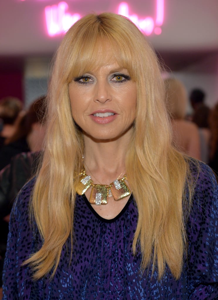 Motherhood looks good on Rachel Zoe, who stuck to her signature beauty look of boho texture in her hair and thick liner around her eyes.