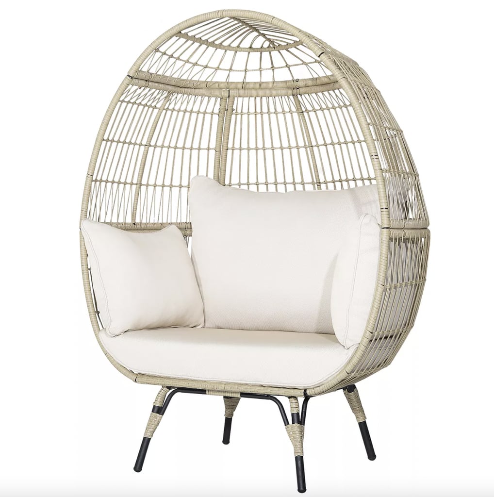 Costway Patio Oversized Rattan Chair