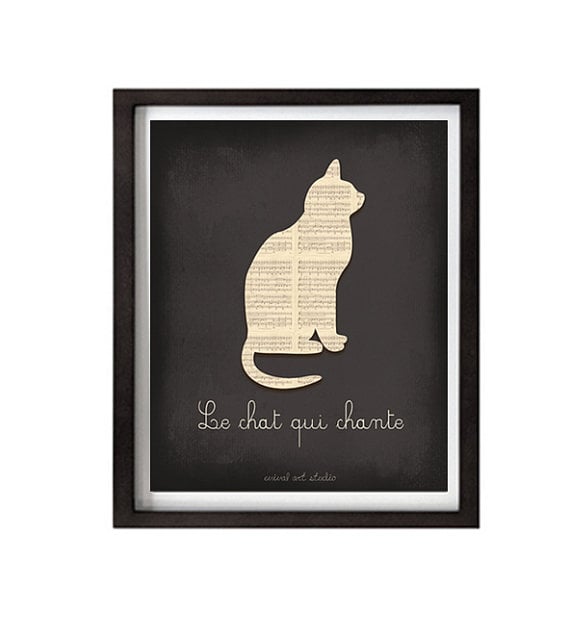 The Le Chat Qui Chante Print 16 The Cat Who Sings Is A Fun The Loveliest Prints For Lil Francophiles Popsugar Family Photo 9