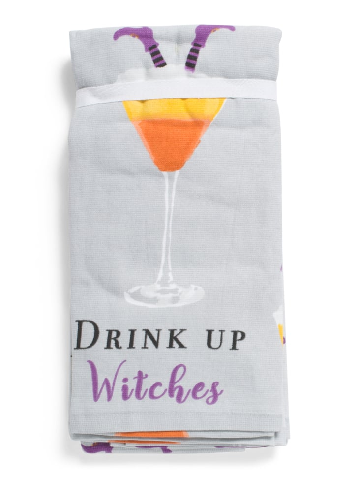 Set of Three Drink Up Witches Kitchen Towels Best TJ Maxx Halloween