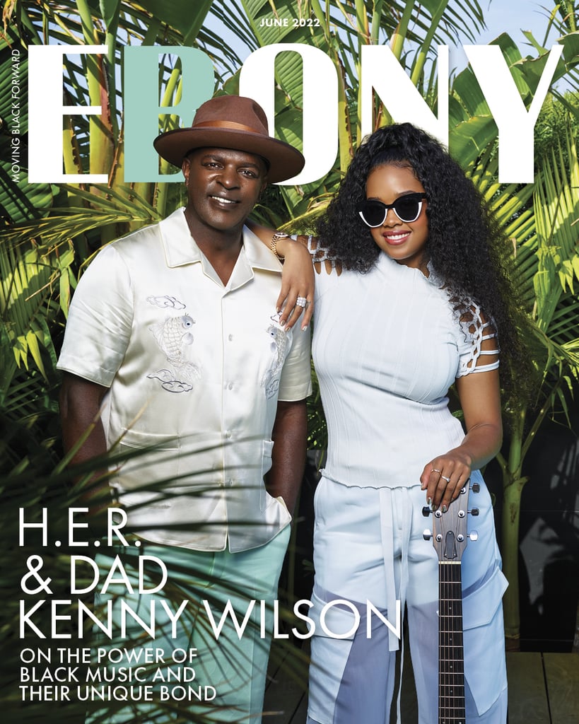 H.E.R. and Dad Kenny Wilson in Ebony Magazine Pictures