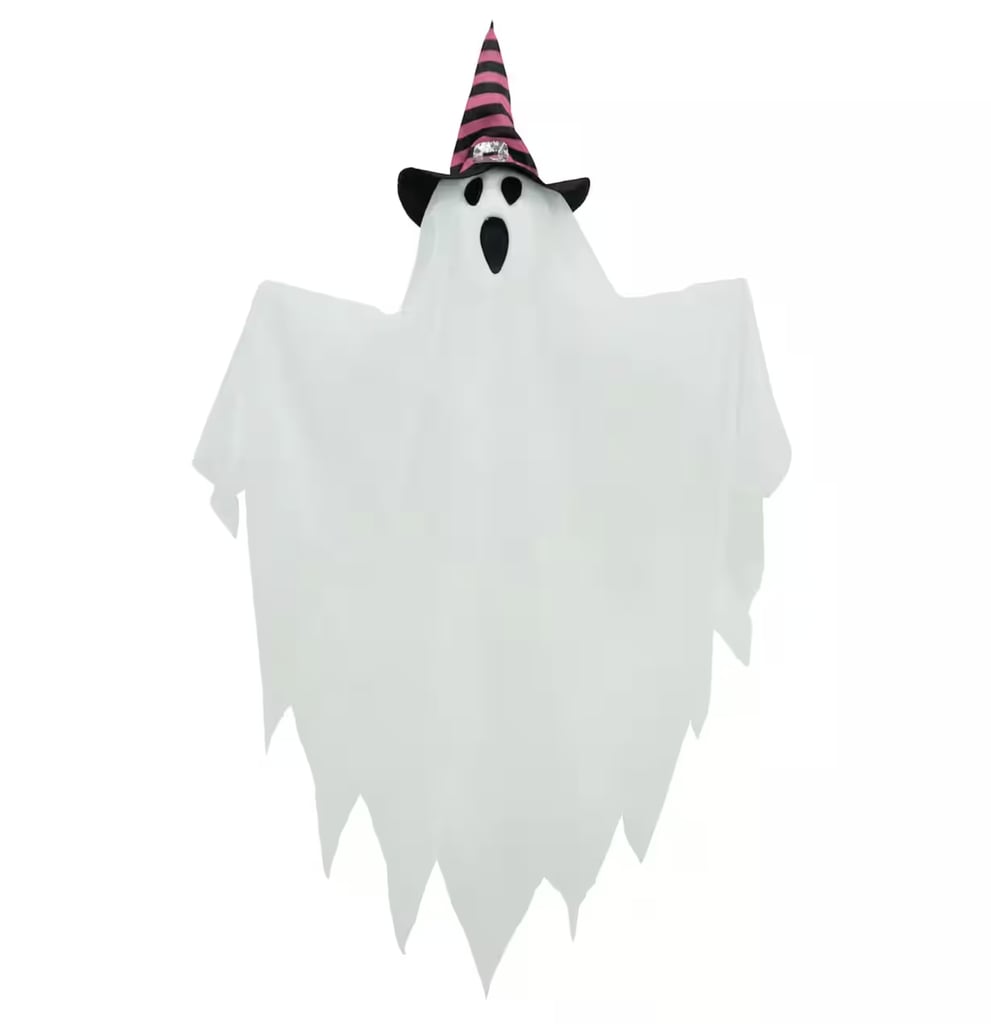 Michaels Halloween Decor: 28" Hanging Ghost With Pink-and-Black Hat by Ashland
