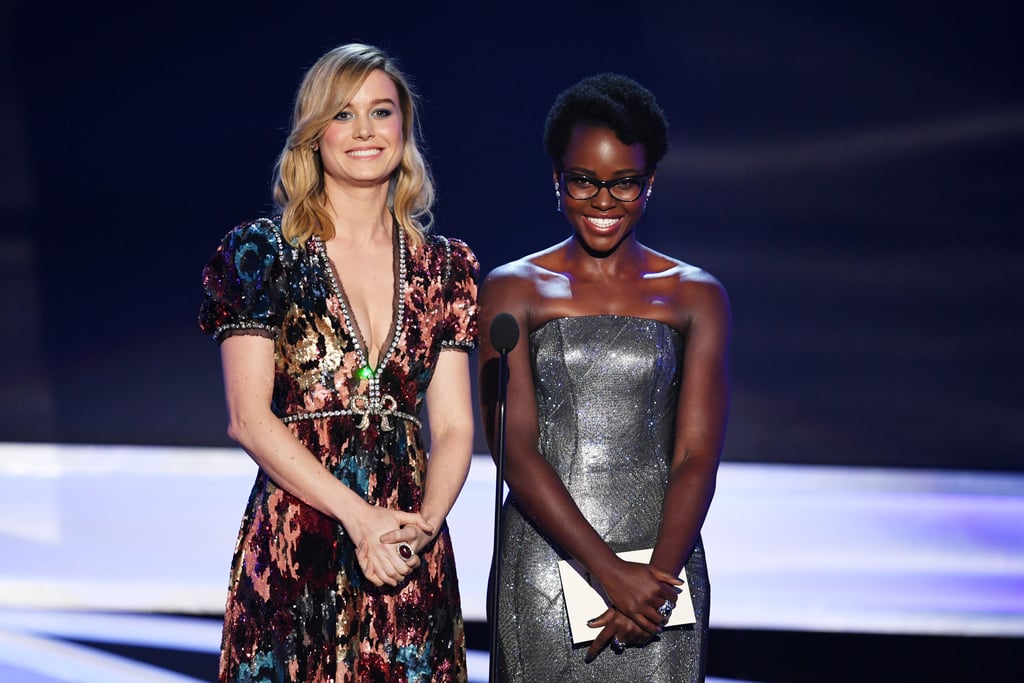 Pictured: Brie Larson and Lupita Nyong'o