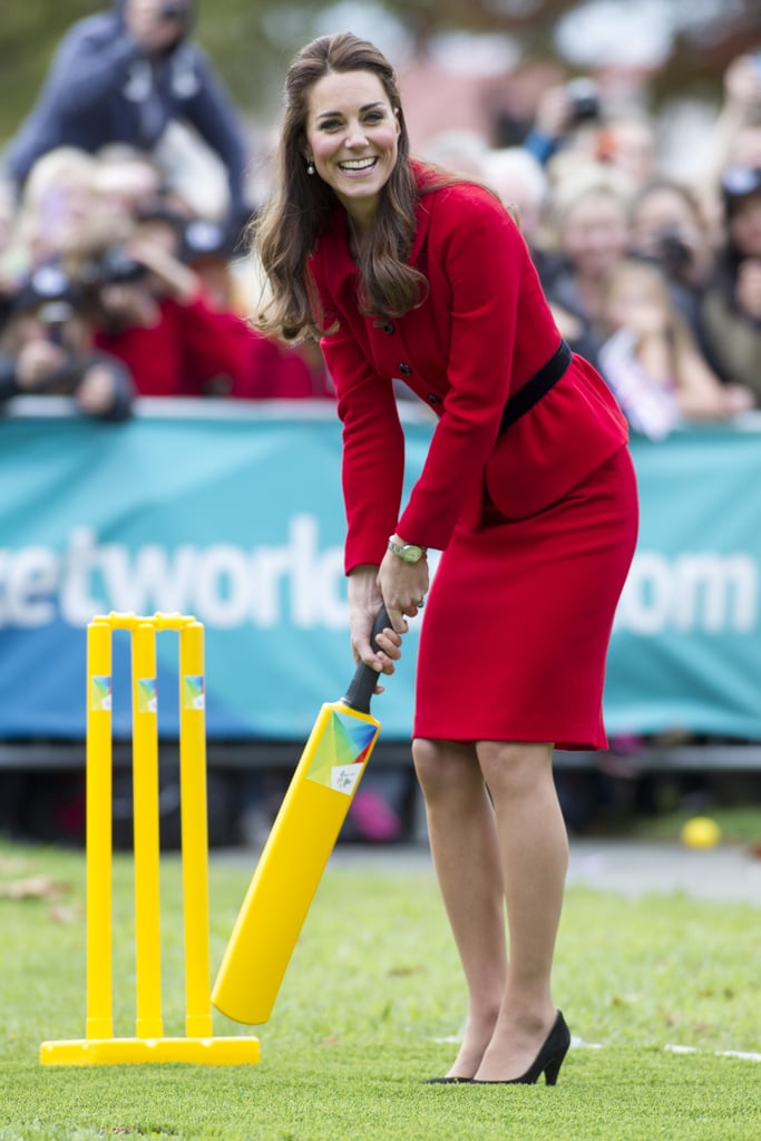 Kate Middleton in a Red Suit