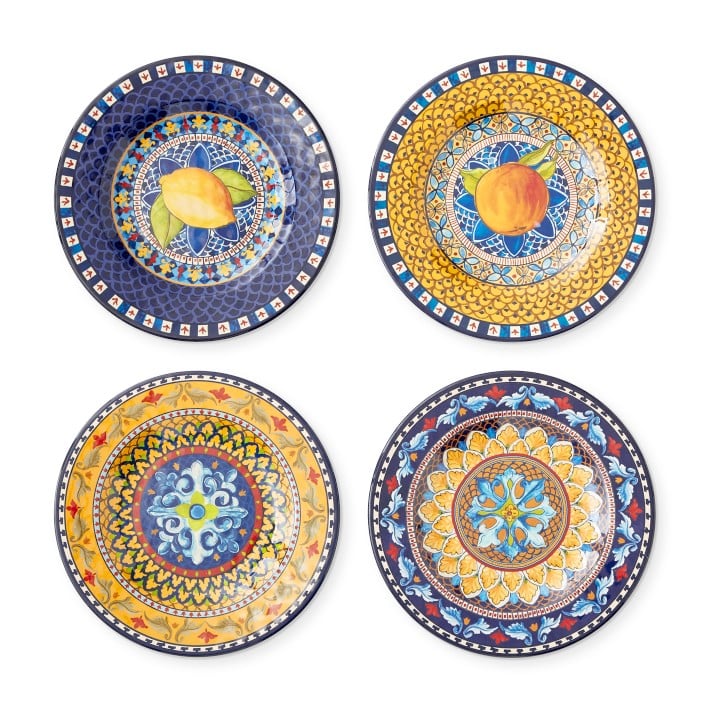 For the Salad Course: Williams Sonoma Sicily Outdoor Melamine Salad Plates