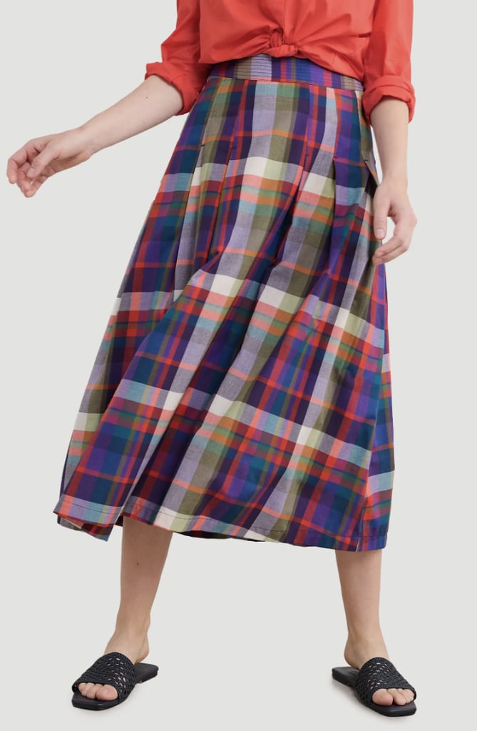 Seasalt Cornwall Jamboree Organic Cotton Chambray Midi Skirt