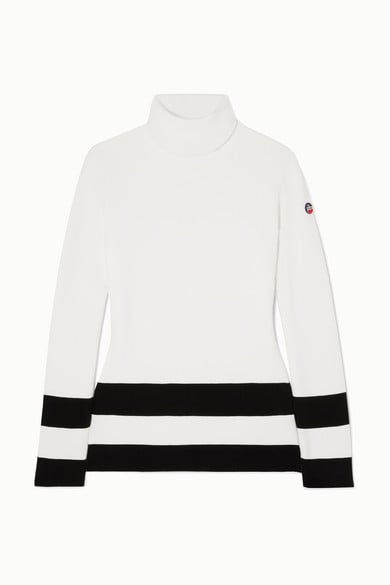 Fusalp Striped Knitted Turtleneck Sweater