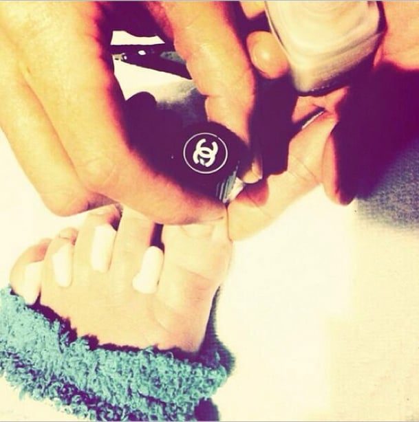 Miley Cyrus gave us a close-up of her Chanel pedicure.
Source: Instagram user mileycyrus