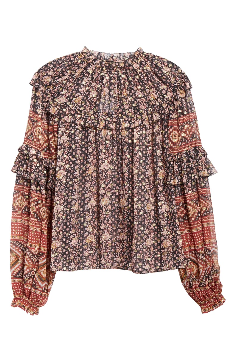 Ulla Johnson Eleni Jacquard Dot Silk Blouse