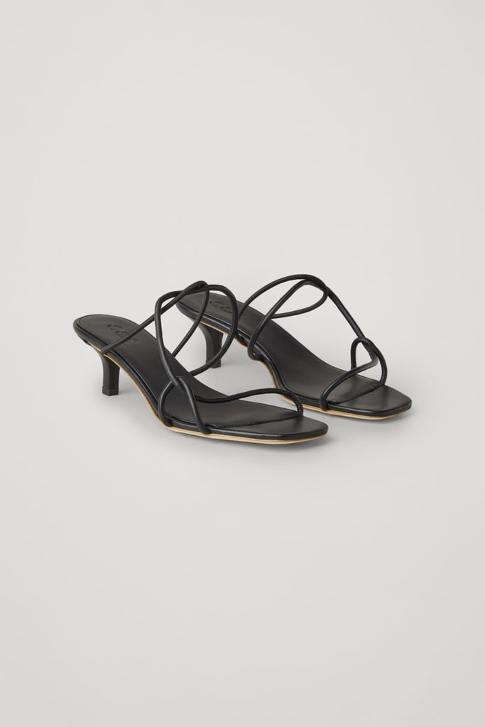 COS Strappy Leather Kitten Heel Sandals