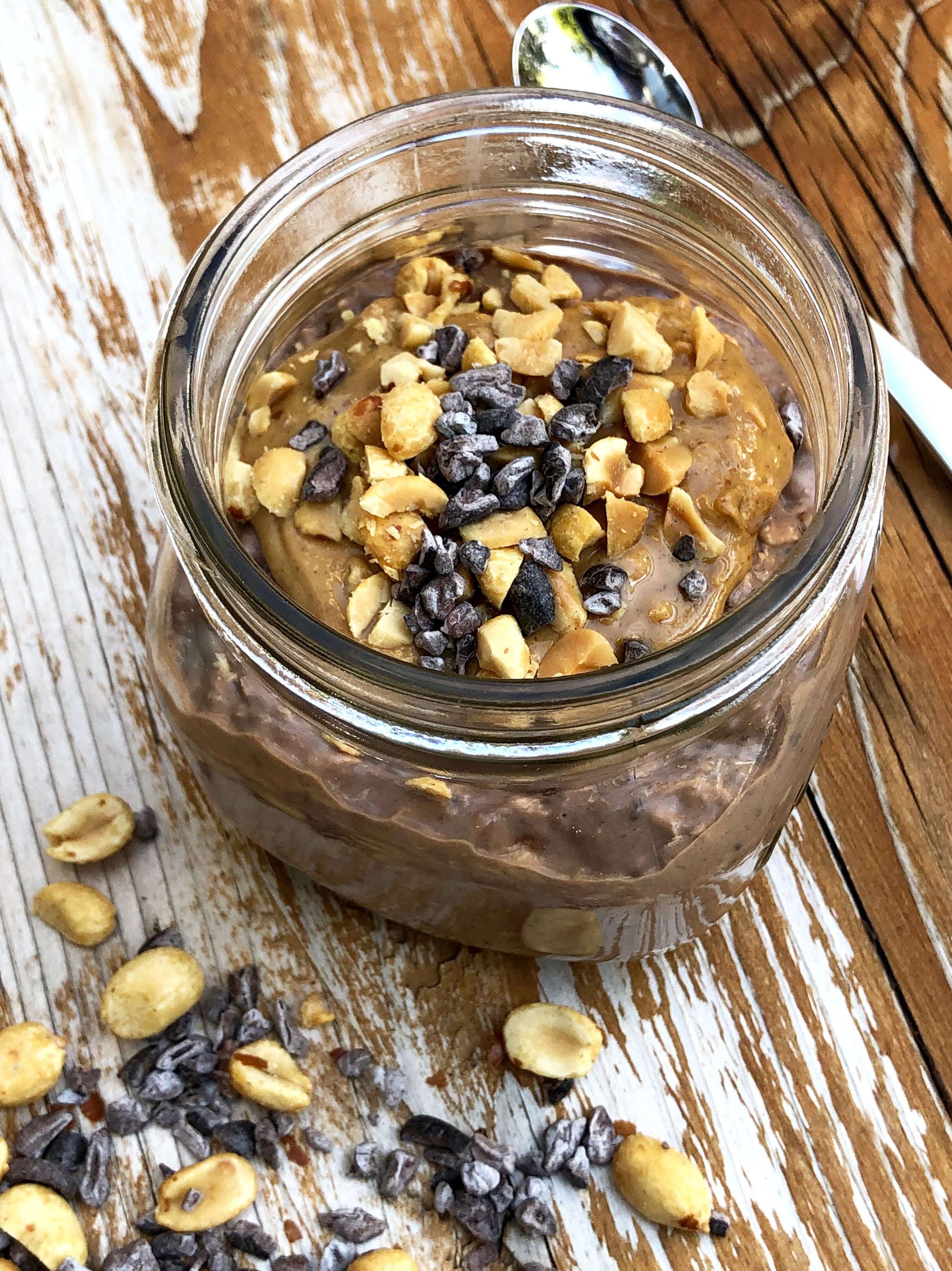 High Protein Peanut Butter Overnight Oats