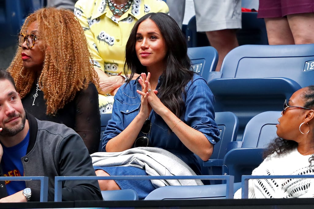 Meghan Markle Wearing a Denim Dress at the US Open