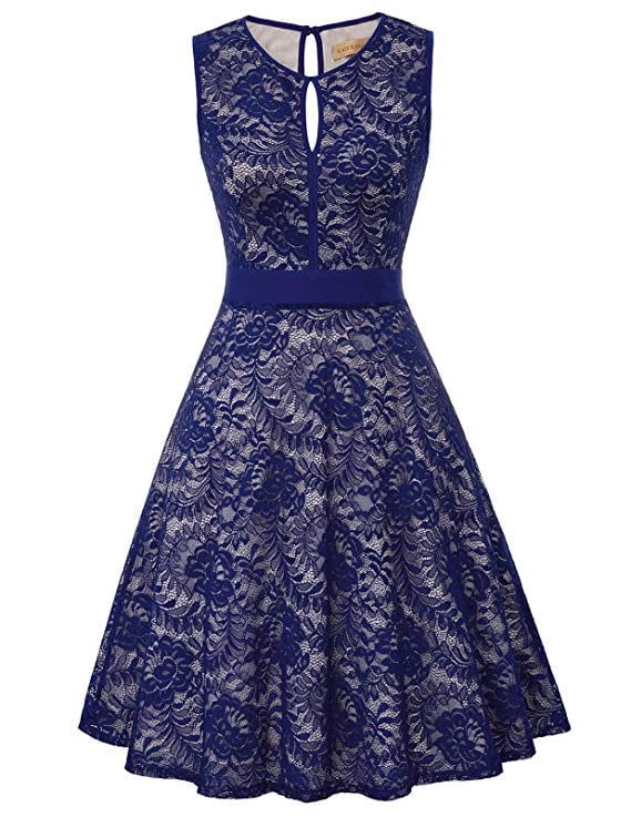 Kate Kasin Lace Halter A-Line Keyhole Dress | The Best Bridesmaids ...
