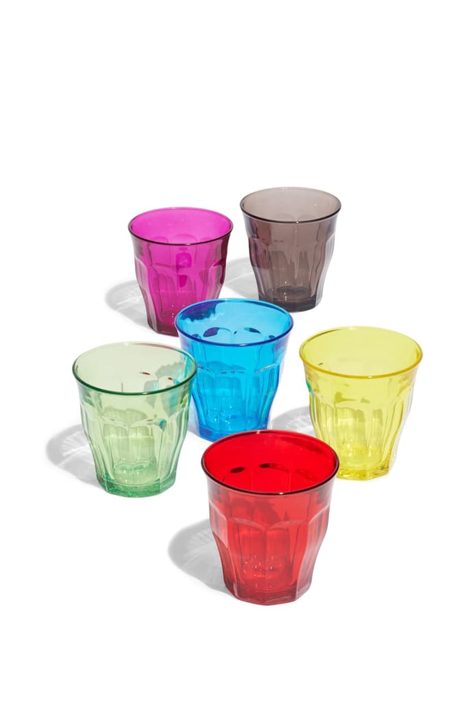 Duralex Picardie Set of 6 Multicolor Tempered Glass Tumblers