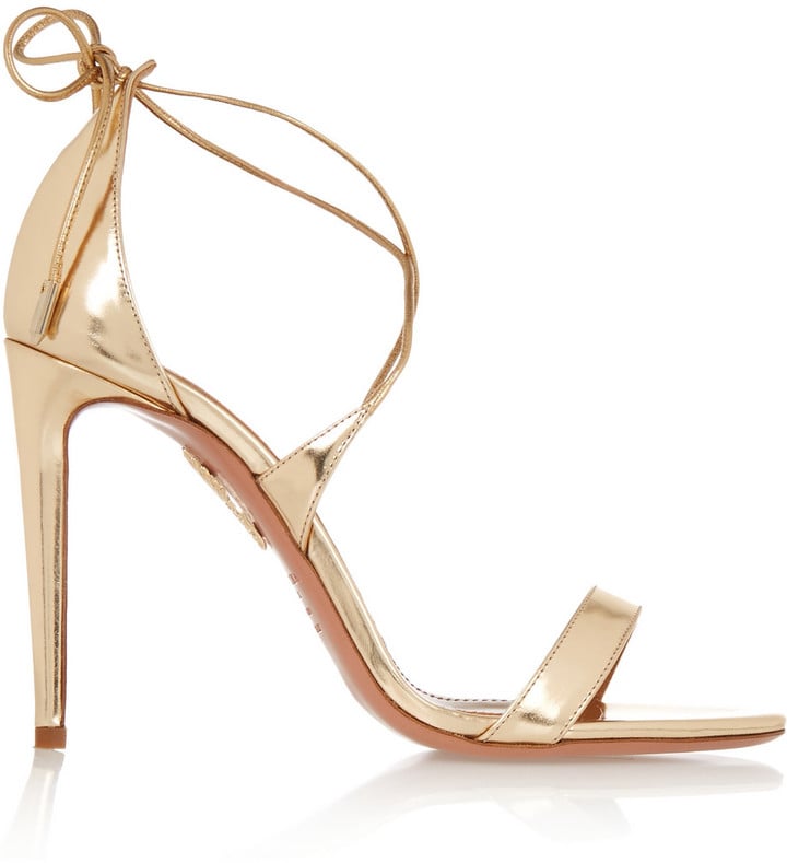 Aquazzura Linda Metallic Leather Sandals ($675)