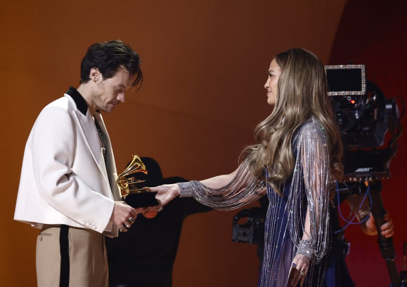 Jennifer Lopez at Grammys in Christian Louboutin 'Follies Strass' Pumps