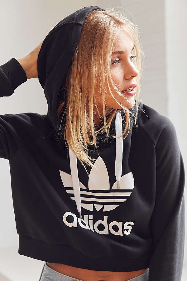 Adidas Originals Trefoil Cropped Hoodie Sweatshirt