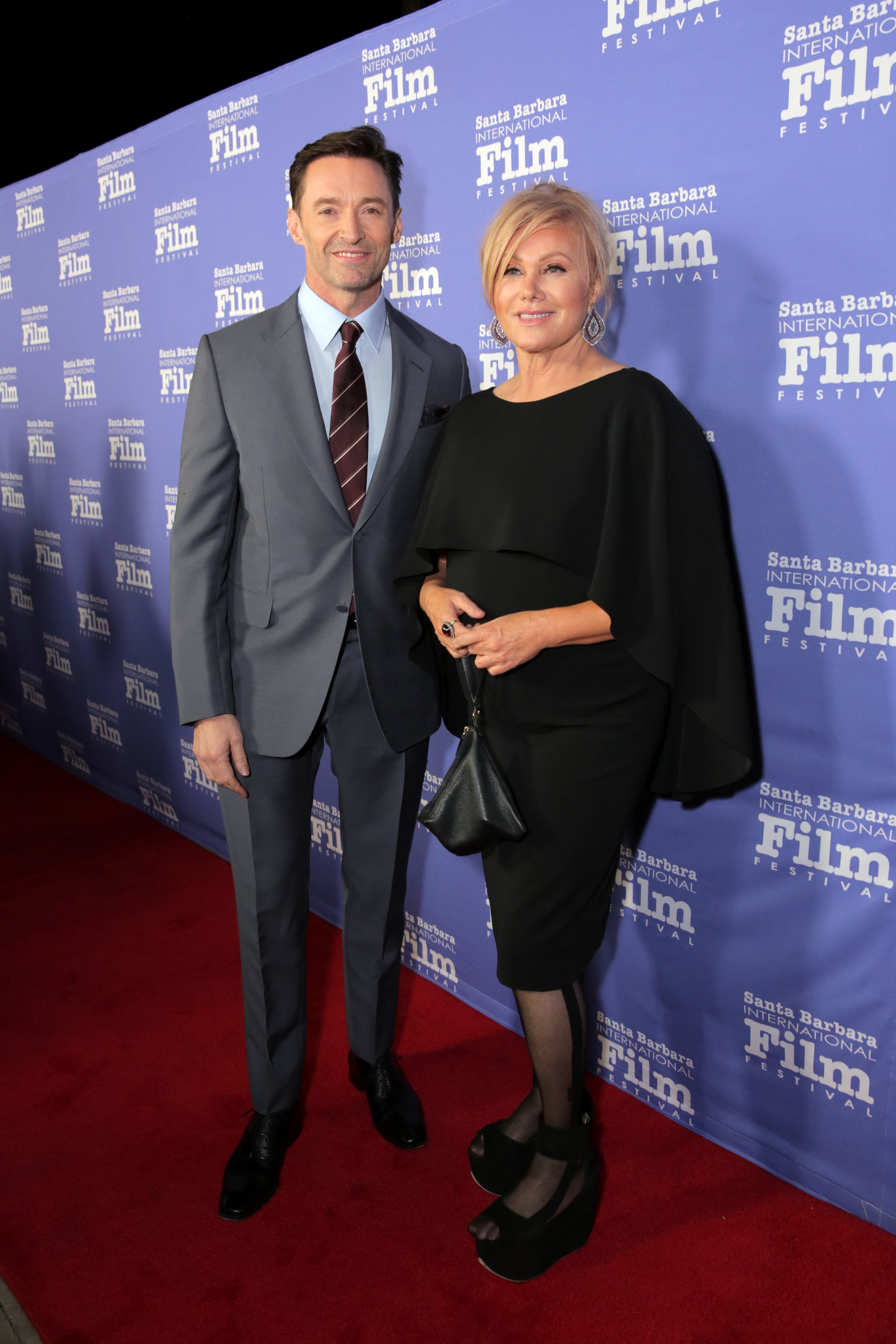 GOLETA, CALIFORNIA - NOVEMBER 19: Hugh Jackman and Deborra-lee Furness attend Santa Barbara International Film Festival's Kirk Douglas Award Honouring Hugh Jackman at The Ritz-Carlton Bacara on November 19, 2018 in Goleta, California. (Photo by Rebecca Sapp/Getty Images for Santa Barbara International Film Festival)