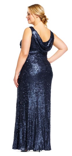 Adrianna Papell Sequin Halter Dress